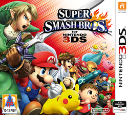 European boxart for Super Smash Bros. for Nintendo 3DS, as localized for South Africa.