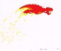 Unused Blargg cel jumping out of lava. This would be the second time in the cartoons to see Blargg's full body.