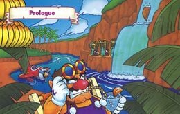 Artwork of the Virtual Boy Wario Land prologue.