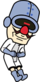 Dr. Crygor relieved from his stomach pains after a microgame win at Penny's stage in WarioWare Gold.