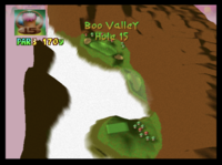 The fifteenth hole of Boo Valley from Mario Golf (Nintendo 64)
