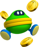 Artwork of a Coin Coffer that appears in Super Mario 3D Land