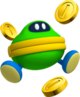 Artwork of a Coin Coffer that appears in Super Mario 3D Land
