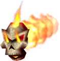 The resident demon's flaming skull projectile
