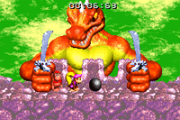 Kerozene holds two Kleevers DKC2 GBA.png