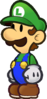 Luigi as he appears in Super Paper Mario.
