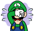 Luigi Crying - Super Mario Sticker.gif