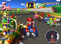Early Luigi Circuit. The later version has different textures and race placement.
