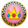 The icon of the Peach Cup from Mario Kart Tour.