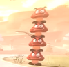 A Goomba Tower appearing in Mario Kart World