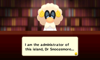 Screenshot of Dr. Snoozemore, from Mario & Luigi: Dream Team.