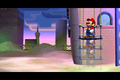 Mario moves up the tower