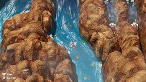 Fifth Frog Coin on the waterfall section of Midas River of Super Mario RPG.