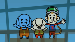 Mona's Pets in a WarioWare: Get It Together! cutscene