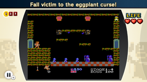 Screenshot of NES Remix 2 showing a sighting of Luigi