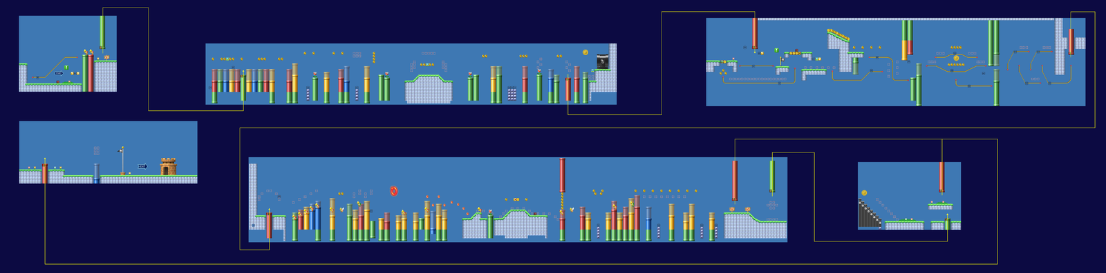 File:NSMBW World 7-4 Map.png - Super Mario Wiki, the Mario encyclopedia