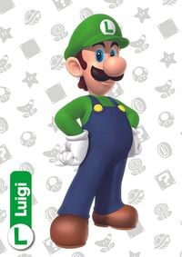 Luigi character card from the Super Mario Trading Card Collection