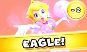 Peach getting an Eagle in Mario Golf: World Tour.