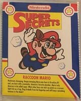 Mario's Nintendo Super Secrets card.
