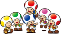Artwork of Toads from the "Welcome!" notice on the Rankings page