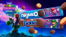 A promotional image for Bono + Negresco: Biscoitos de outra galáxia