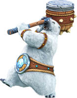 Artwork of Bashmaster, the Unbreakable, from Donkey Kong Country: Tropical Freeze.