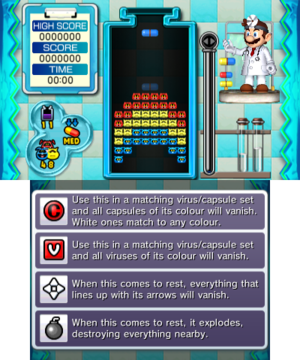Beginner Stage 8 of Miracle Cure Laboratory in Dr. Mario: Miracle Cure