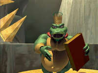 King K.Rool informing Klump about his memoirs.