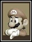 Mario trapped in his portrait in Luigi's Mansion. This is actually a portion of this image, taken from Mario Golf.
