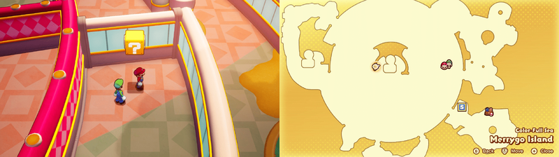 Second ? block in Merrygo Island from Mario & Luigi: Brothership
