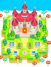 Peach's Castle in Mario Golf: Advance Tour.