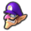 Waluigi's head icon in Mario Kart 8