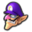 Waluigi's head icon in Mario Kart 8