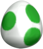 A Yoshi's Egg in Mario Kart: Double Dash!!.