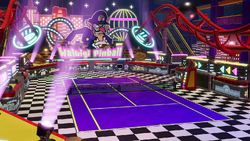 Waluigi's Pinball Arcade from Mario Tennis Fever