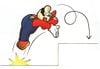 Mario doing a Backflip
