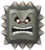 Artwork of a Thwomp from New Super Mario Bros. Wii.