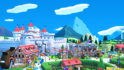 An image from the title screen of Paper Mario: The Origami King