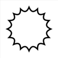 Large spiky circle default stamp