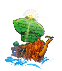 Artwork of Shipshape Island for Mario & Luigi: Brothership.