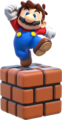 Mario standing on a brick