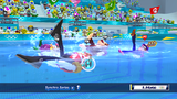 Dr. Robotnik, Donkey Kong, Waluigi, and Wario swimming in Synchronized Swimming