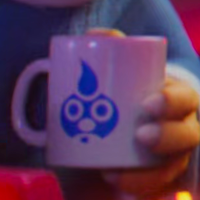 Professor E. Gadd's emblem on a mug in The Super Mario Galaxy Movie