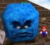 Screenshot of a Thwomp from Super Mario 64.