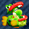 Lunge Fish costume from Yoshi's Crafted World