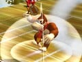 DK using his Barrel Cannon Blast