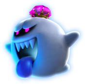 King Boo's Super Mario design (left) and his Luigi's Mansion design (right)