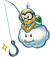 Artwork of a Fishin' Lakitu from Yoshi's New Island.