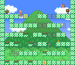 Level 3-9 map in the game Mario & Wario.