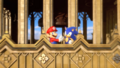 Mario and Sonic on Big Ben.